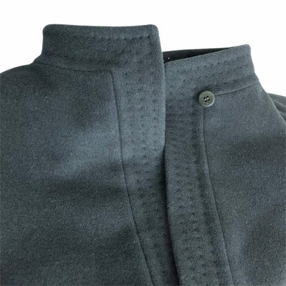 Max Mara Long Coat US 10 Large Gray Brown Wool Angora Cashmere Designer Luxury